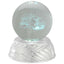 Bagutta Sfera in Cristallo LED con Slitta e Renne Base Argento Diametro 8 cm