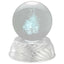 Bagutta Sfera in Cristallo LED con Albero di Natale Base Argento Diametro 8 cm