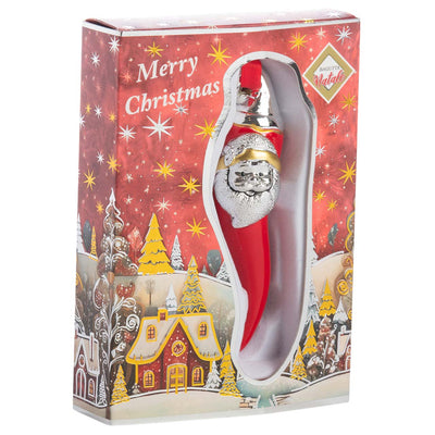 Bagutta Cornino Natalizio Portafortuna da Appendere con Albero Rosso 10 cm
