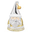 Bagutta Mini Babbo Natale Silver Plated Bianco e Oro con Campanellino 6 cm