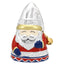 Bagutta Mini Babbo Natale Silver Plated Rosso e Blu con Campanellino 6 cm