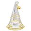 Bagutta Mini Babbo Natale Conico Silver Plated Bianco e Oro con Campanellino 6 cm