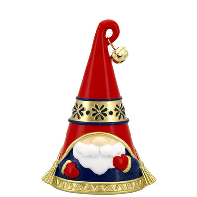 Bagutta Decorazione Babbo Natale Conico Rosso e Blu con Campanellino 17 cm