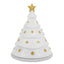 Bagutta Albero di Natale a Cupola Bianco con Stelle Oro e Presepe 10x13 cm