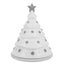 Bagutta Albero di Natale a Cupola Bianco con Stelle Argento e Presepe 10x13 cm