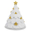 Bagutta Albero di Natale a Cupola Bianco con Palline Oro e Presepe 10x13 cm