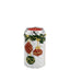 Bagutta Portacandela Cilindrico Natalizio Argento con Palline Rosse e Verdi 6,5x10 cm Tealight Inclusa