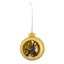 Bagutta Sfera Natalizia in Ceramica LED Oro con Bambini e Albero Ø 11 cm