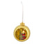 Bagutta Sfera Natalizia in Ceramica LED Oro con Babbo Natale e Albero Ø 11 cm