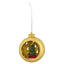 Bagutta Sfera Natalizia in Ceramica LED Oro con Albero e Regali Ø 11 cm