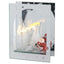 Bagutta Vetrinetta Natalizia LED in Vetro con Babbo Natale e Scritta Merry Christmas 12x6x16 cm