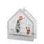 Bagutta Vetrinetta Natalizia LED a Casetta con Babbo Natale e Albero 12x5x14 cm