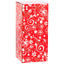 Bagutta Albero di Natale 21 cm in Vetro Trasparente a Fasce Glitter con Palline Multicolore
