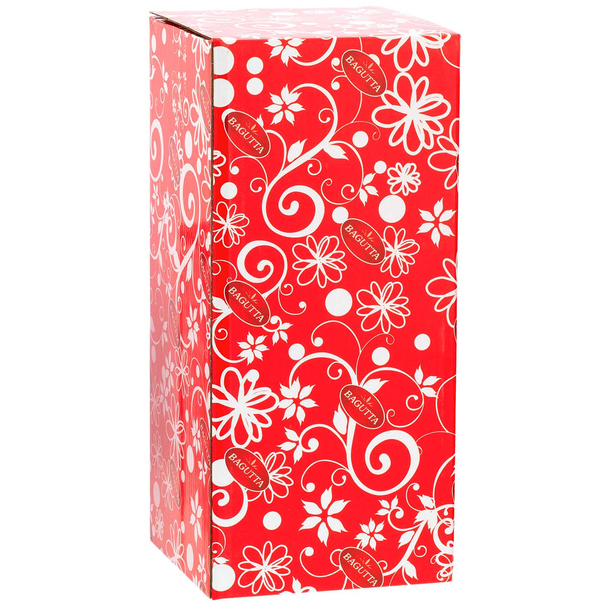 Bagutta Albero di Natale 26 cm in Vetro Trasparente a Onde Glitter con Palline Multicolore