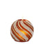 Bagutta Sfera Luminosa Natalizia Rossa e Oro a Spirali con Fiamma LED 10x12 cm