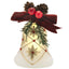 Bagutta Campanella Natalizia LED Bianca con Stella di Natale e Reticolo Dorato 8 cm