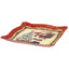Bagutta Piatto da Torta Natalizio Quadrato con Babbo Natale 33x33 cm