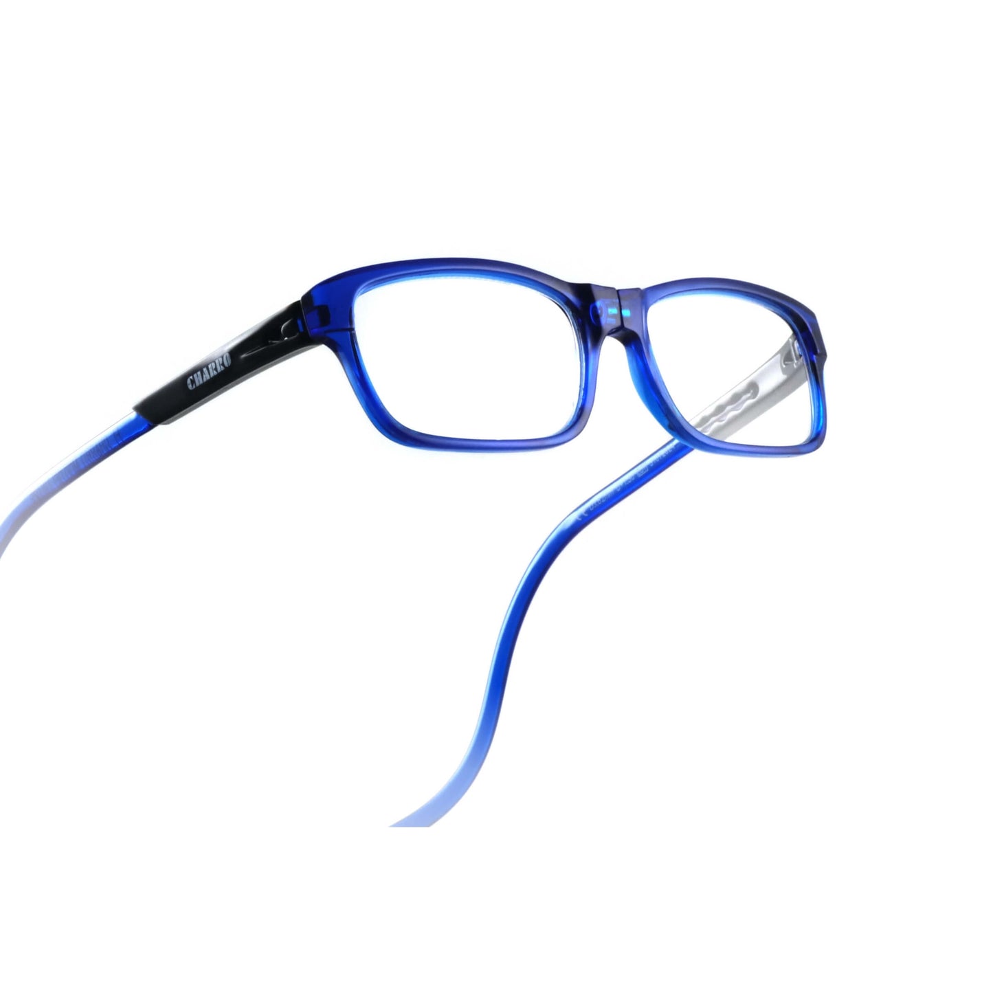 Occhiali da lettura El Charro Delaware +2.00 blu, dettaglio aste girocollo