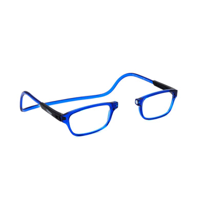 Occhiali da lettura El Charro Delaware +2.50 blu, aste girocollo flessibili, forma rettangolare, vista frontale