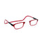 Occhiali da lettura El Charro Delaware +3.00 rosso, aste girocollo flessibili, forma rettangolare, vista frontale