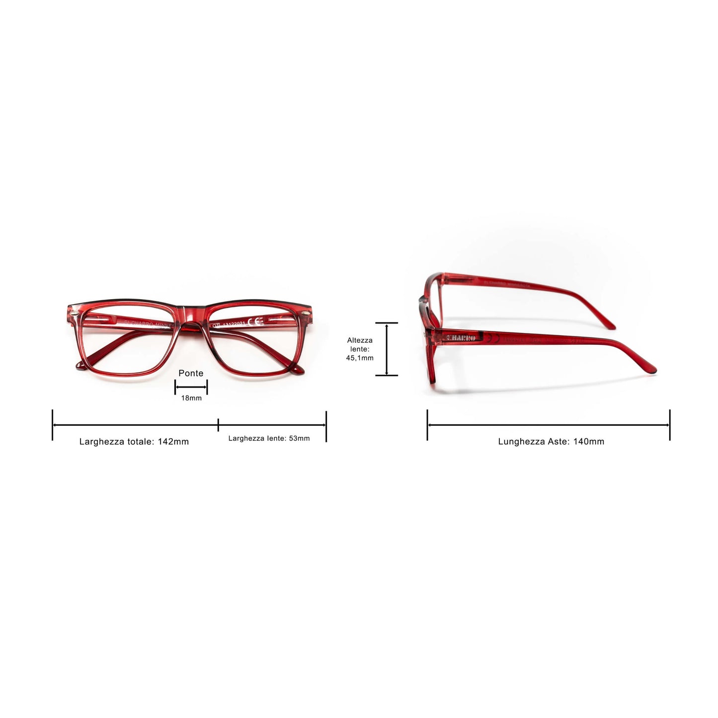 OCCHIALI DA LETTURA EL CHARRO MINNESOTA 3.00 - ROSSO