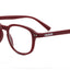 Occhiali da lettura El Charro Dakota +3.00 rosso, forma rotonda con pins metallo, vista frontale