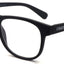 Occhiali da lettura El Charro Kentucky +1.50 nero, montatura ampia con doppio ponte, rivestimento soft touch, vista frontale
