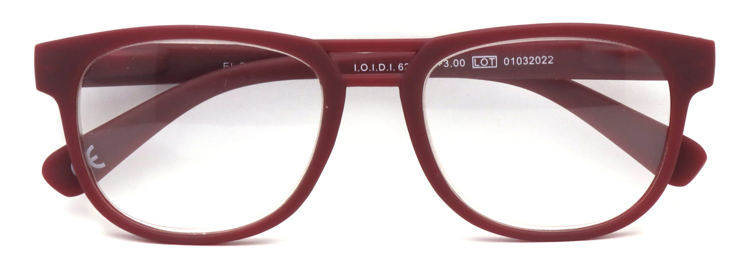 Occhiali da lettura El Charro Kentucky +2.00 rosso, dettaglio doppio ponte