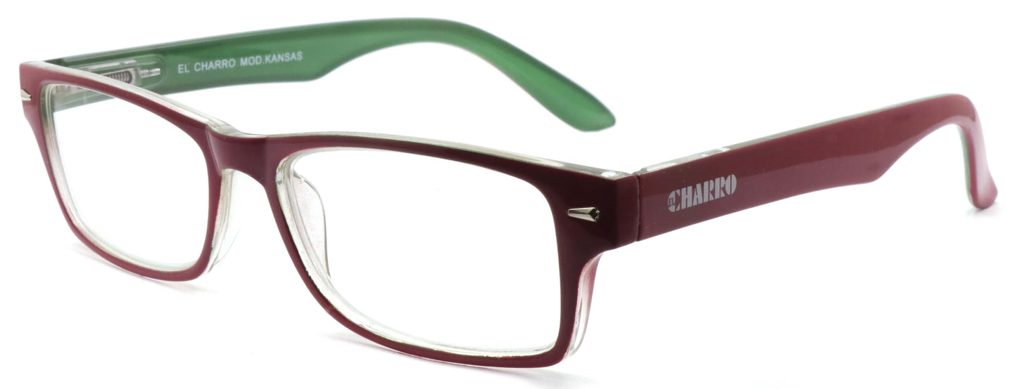 OCCHIALI DA LETTURA EL CHARRO KANSAS 3.00 - ROSSO E VERDE