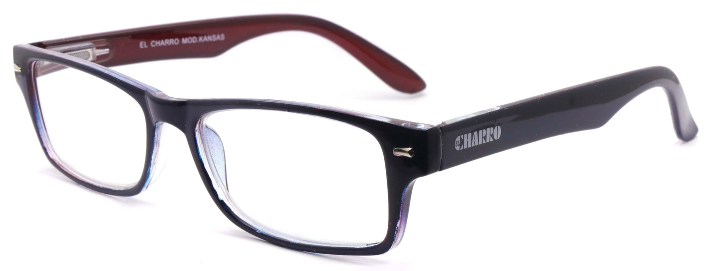 OCCHIALI DA LETTURA EL CHARRO KANSAS 3.50 - BLU E ROSSO