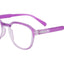 Occhiali da lettura El Charro Maine +3.00 viola, montatura trasparente con finitura soft touch e aste flessibili a molla, vista frontale