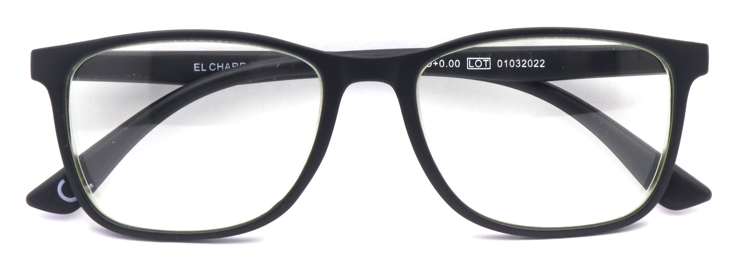 Occhiali El Charro Vermont 0.00 nero anti-luce blu, dettaglio lente