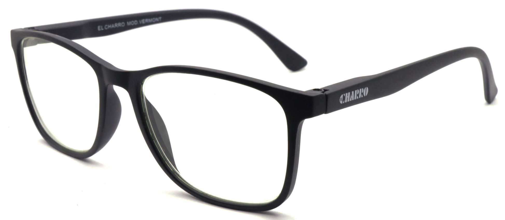 Occhiali da lettura El Charro Vermont 1.00 nero, lenti anti-luce blu, montatura rettangolare leggera