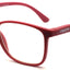 Occhiali da lettura El Charro Vermont 2.00 rosso, lenti anti-luce blu, montatura rettangolare leggera
