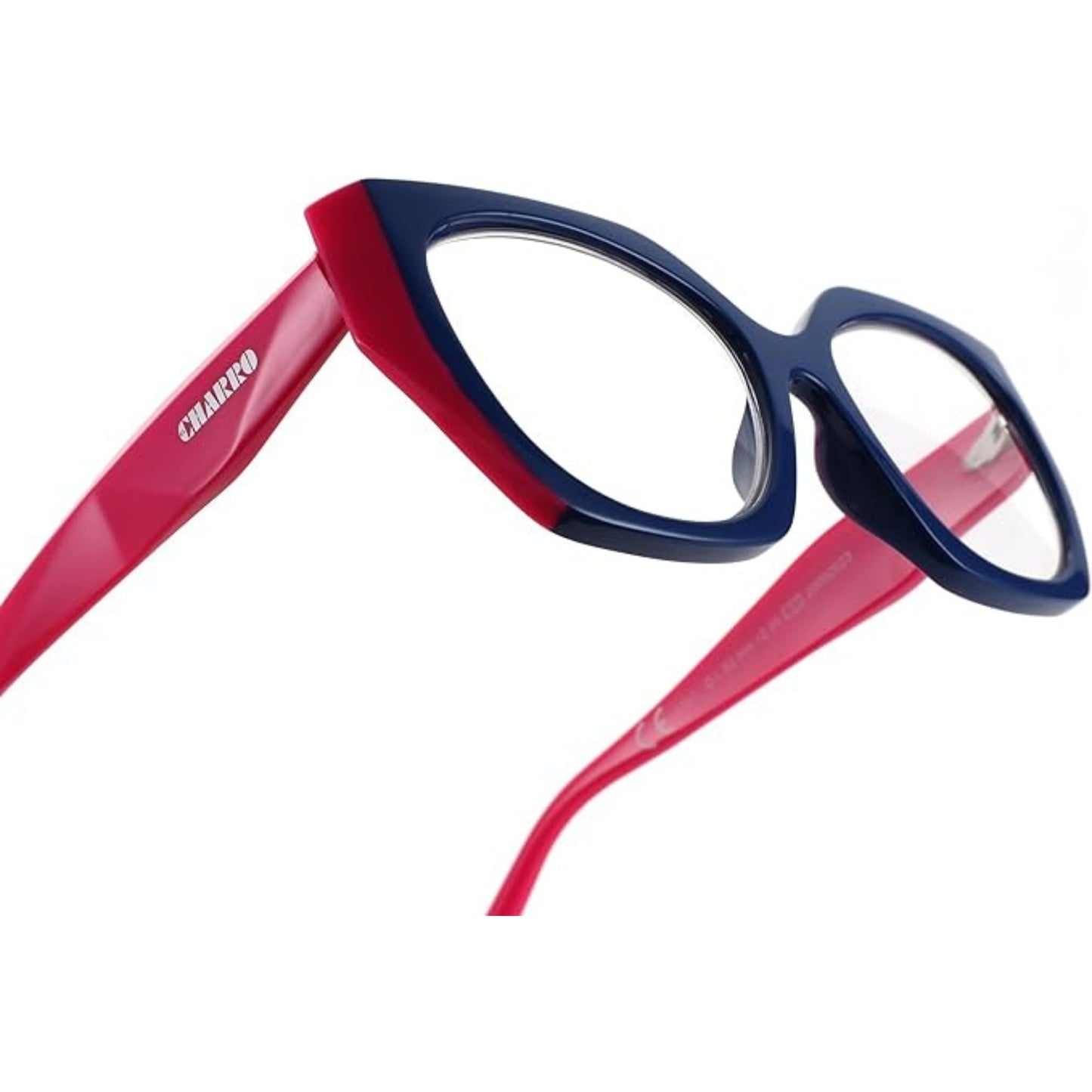 Occhiali da lettura El Charro Panama 1.50 forma farfalla blu fucsia, dettaglio montatura