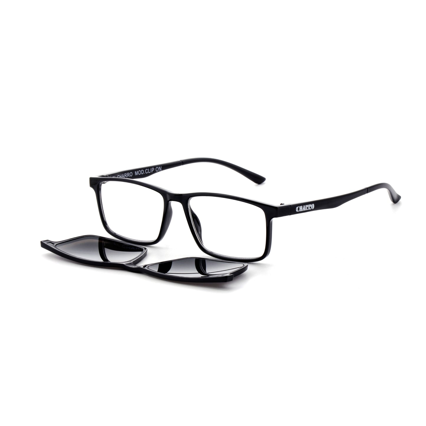 OCCHIALI DA LETTURA EL CHARRO CLIP-ON 1.00 - NERO-LENTI GRIGIE