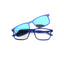 Occhiali El Charro Clip-On +1.50 blu con clip magnetica da sole blu specchio