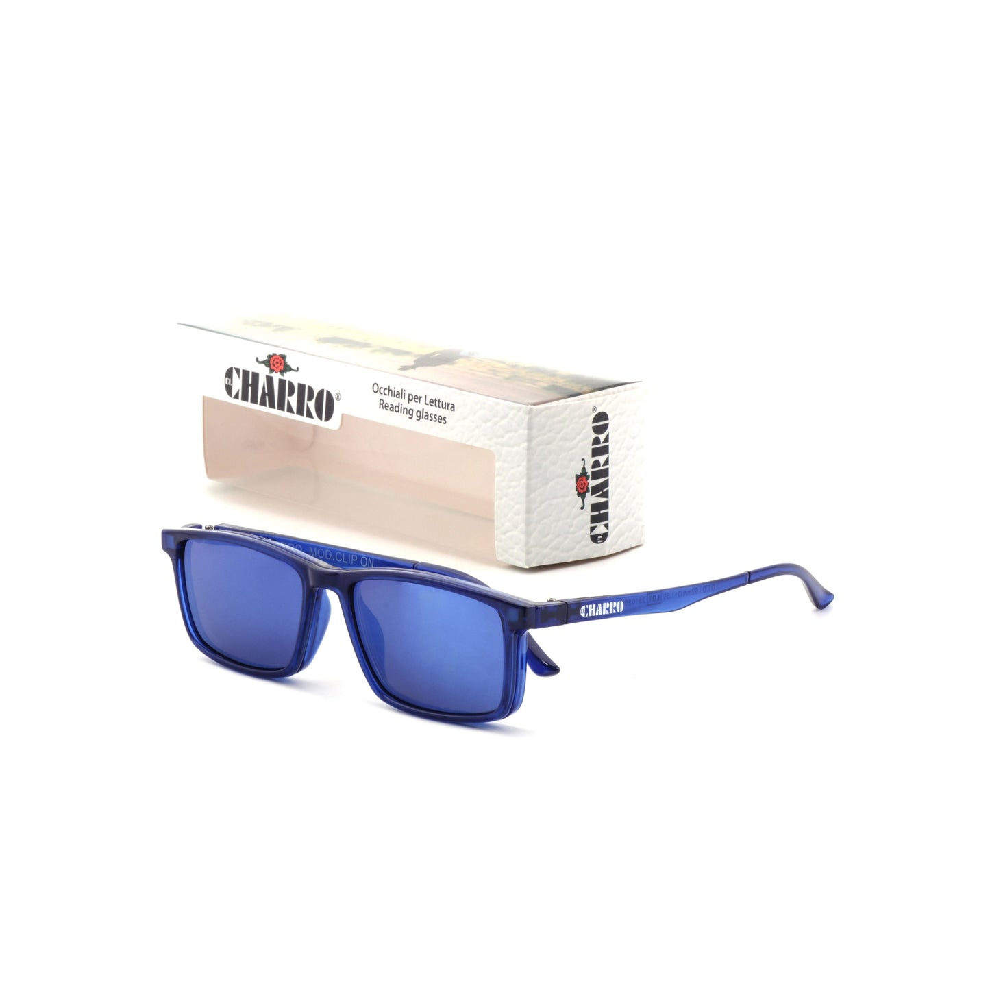 OCCHIALI DA LETTURA EL CHARRO CLIP-ON 3.50 - BLU-LENTI BLU SPECCHIO