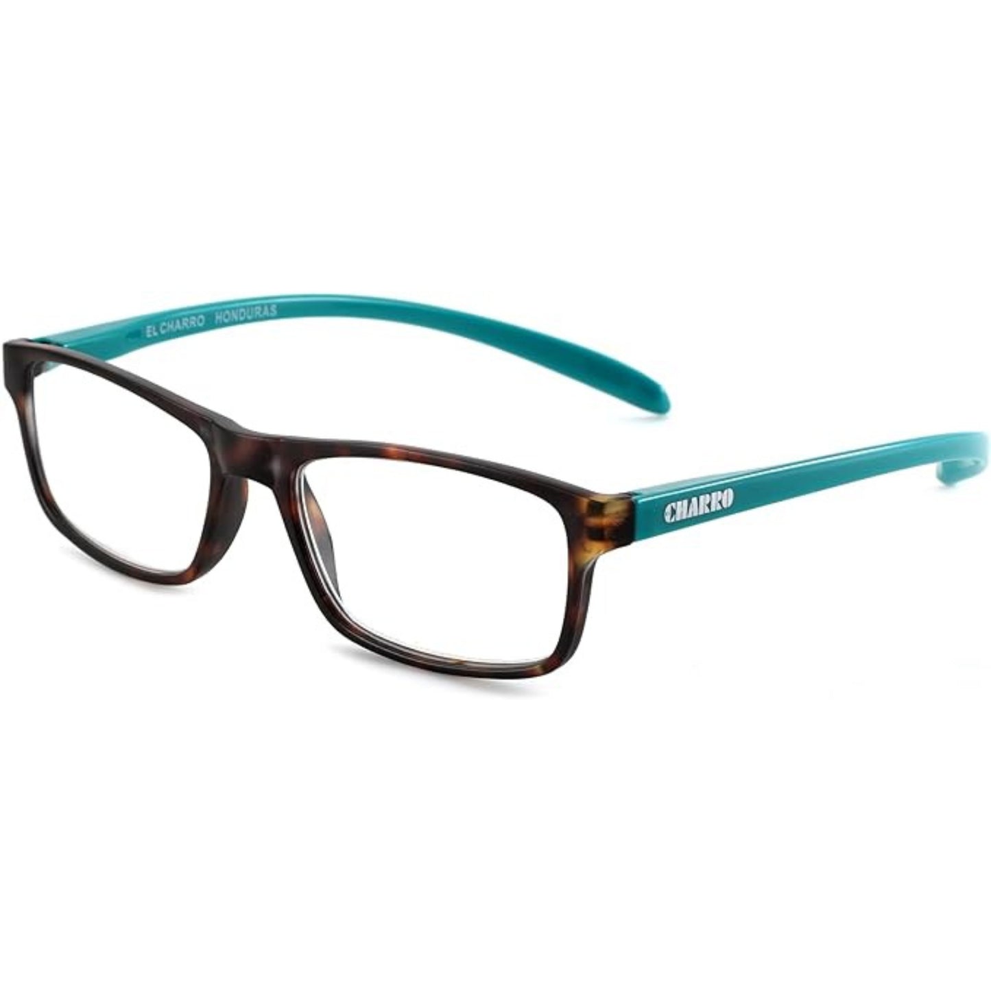 Occhiali da lettura El Charro Honduras +3.50 multicolor verde, montatura rettangolare unisex, vista frontale