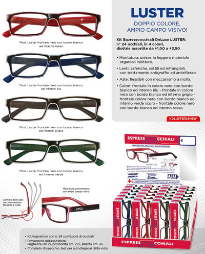 OCCHIALI DA LETTURA LUSTER 2.00 - VERDE