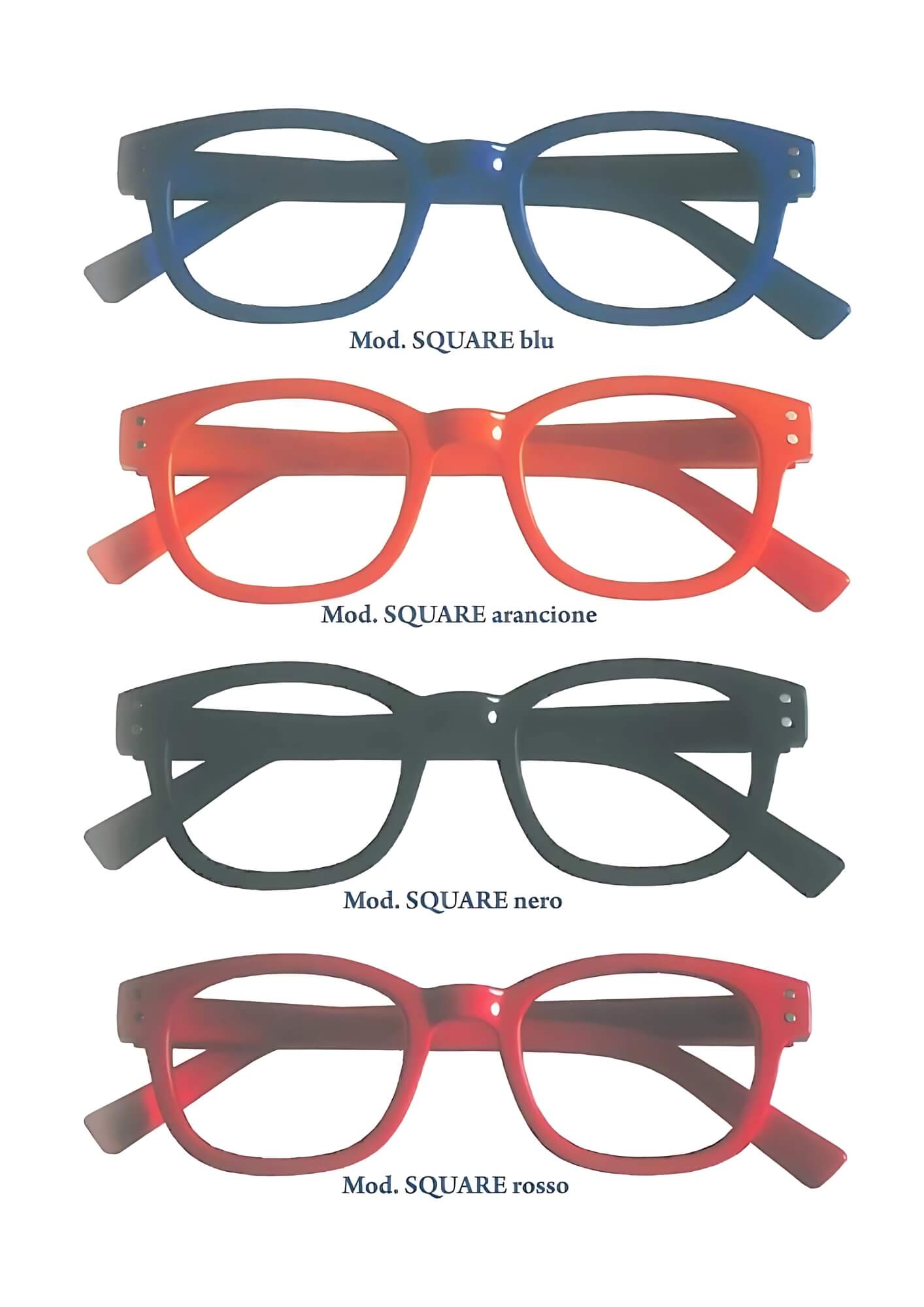 OCCHIALI DA LETTURA SQUARE 3.00 - ROSSO