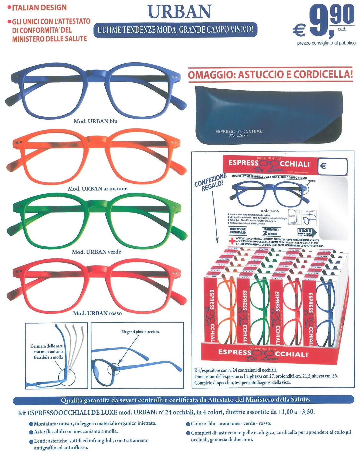OCCHIALI DA LETTURA URBAN - 2.0  (4PZ)