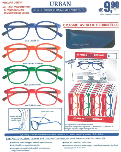 OCCHIALI DA LETTURA URBAN - 2.0  (4PZ)