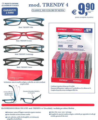 OCCHIALI DA LETTURA TRENDY 1.50 - NERO