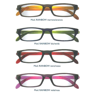 OCCHIALI DA LETTURA RAINBOW 1.50 - NERO E ROSSO