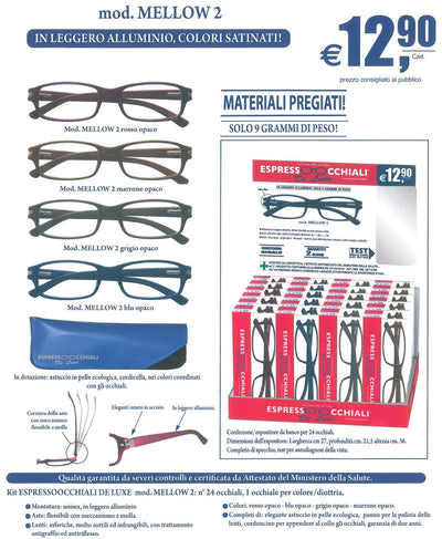OCCHIALI DA LETTURA MELLOW 2 - 1.5  (4PZ)