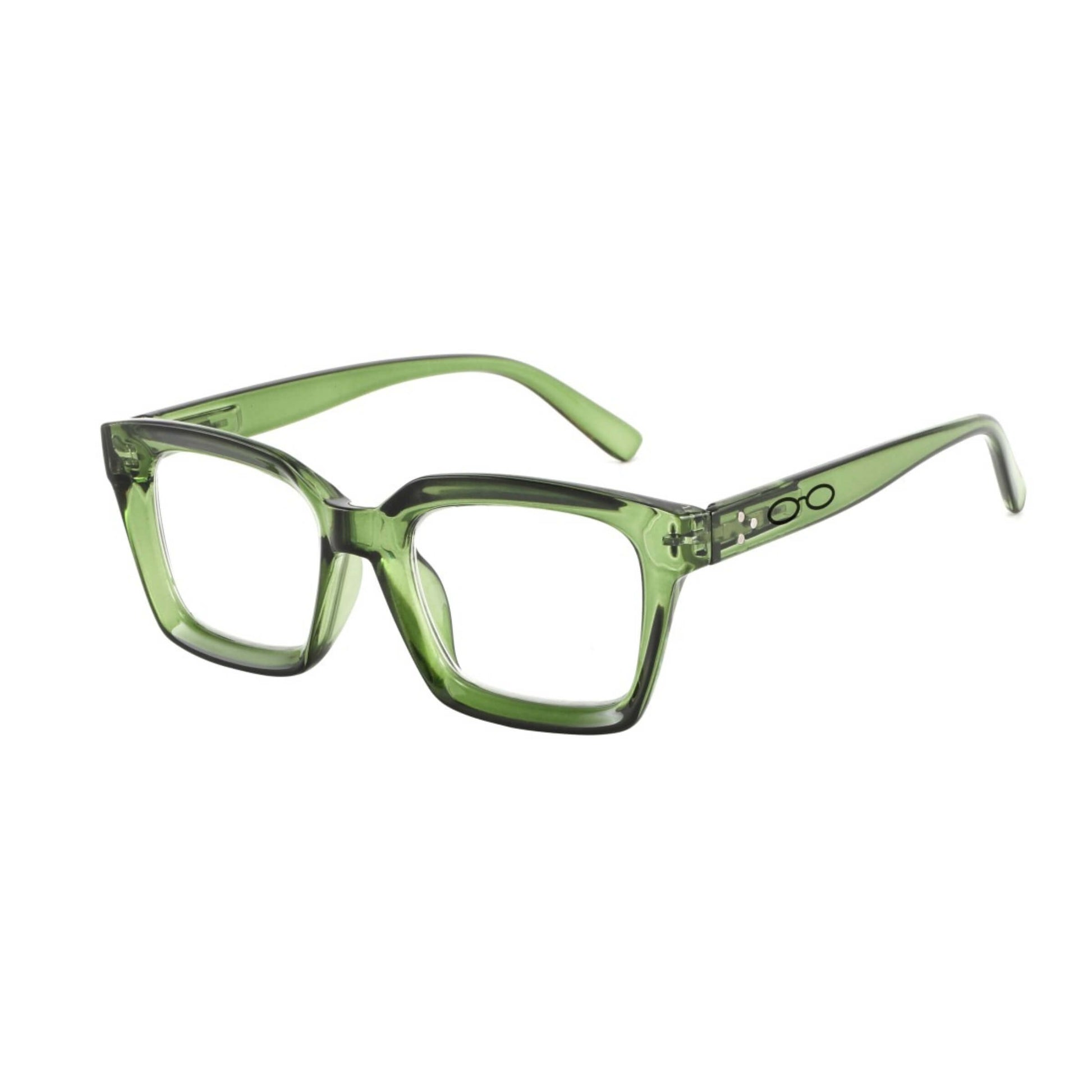 Occhiali da Lettura Brave +3.00 verde forma squadrata