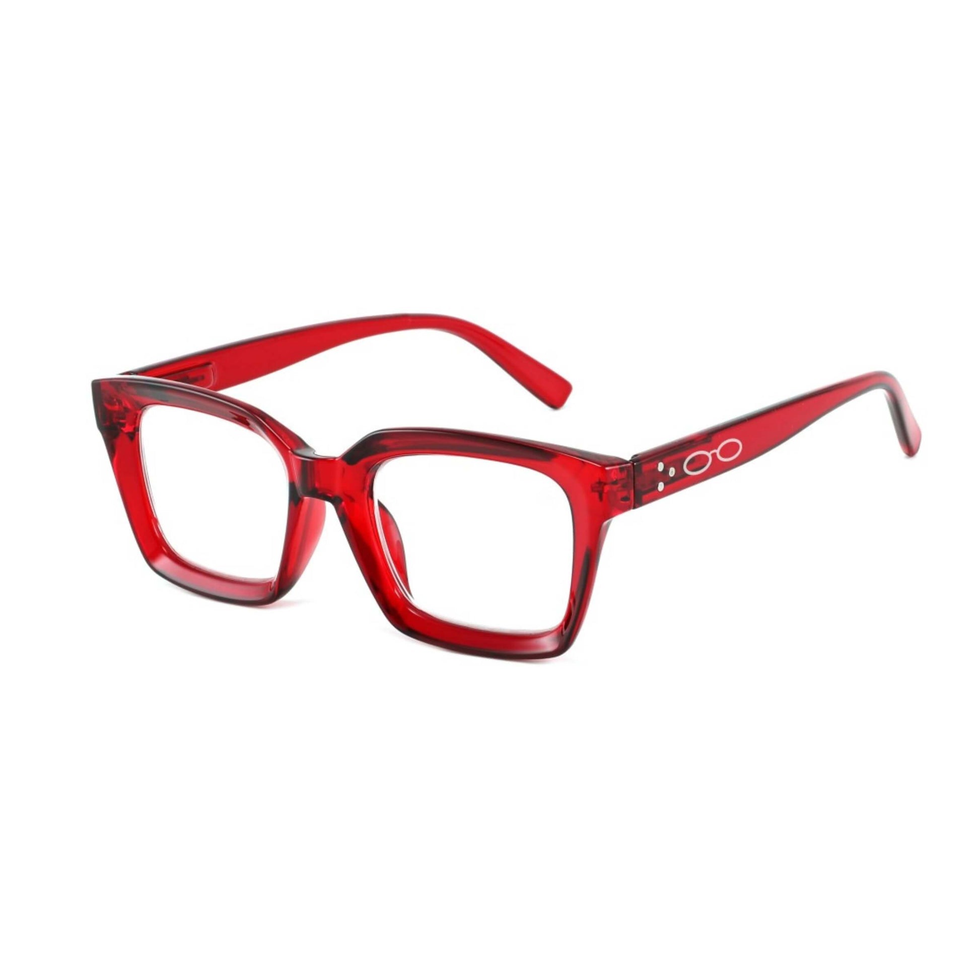 Occhiali da Lettura Brave +3.50 rosso forma squadrata