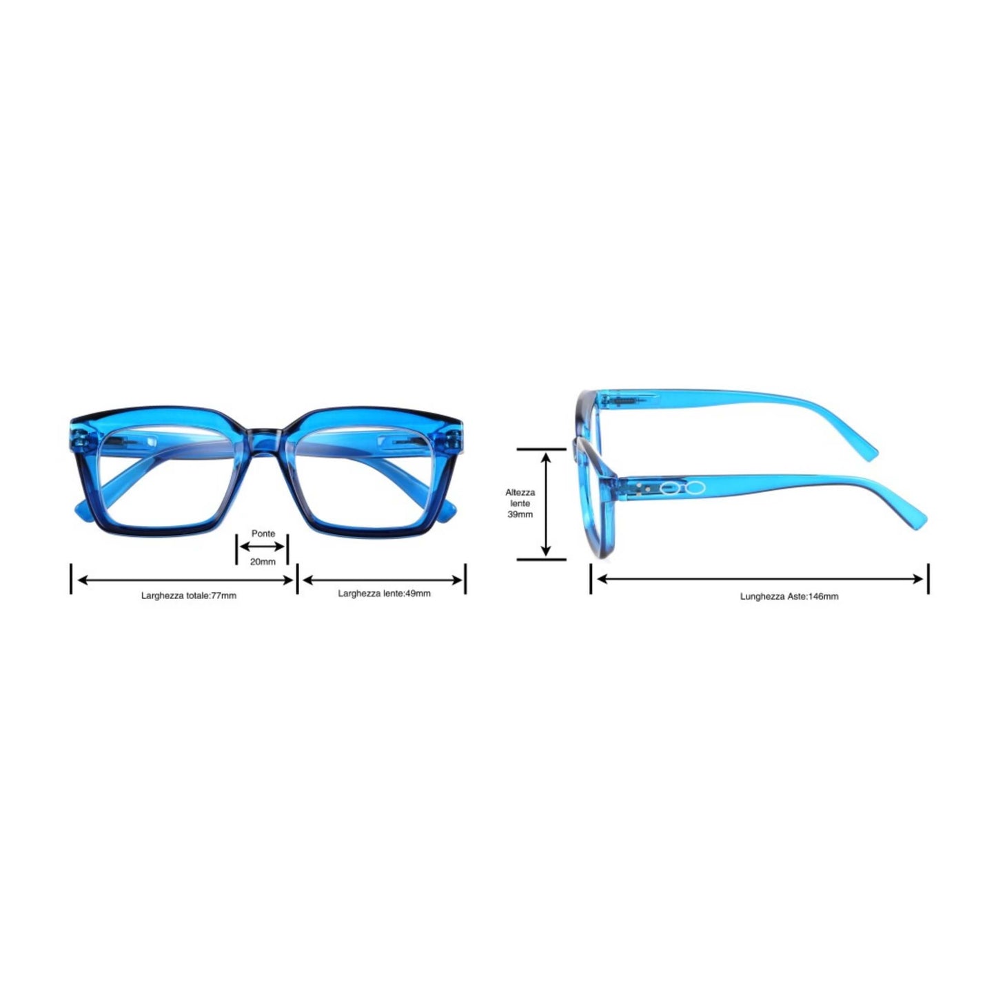 OCCHIALI DA LETTURA BRAVE 3.50 - BLU