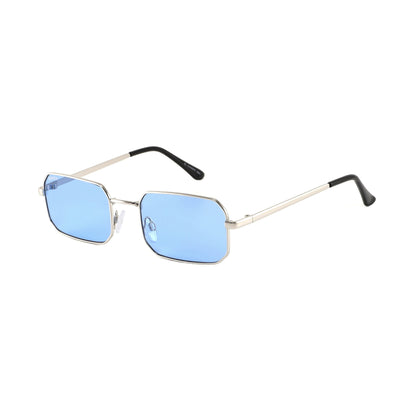 El Charro Malibù ECS 180-1 montatura in metallo argento sottile lenti azzurre UV400
